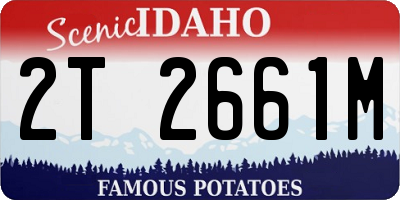 ID license plate 2T2661M