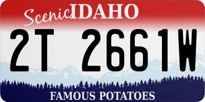 ID license plate 2T2661W