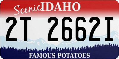 ID license plate 2T2662I