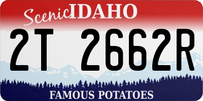 ID license plate 2T2662R