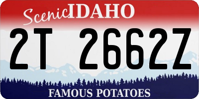 ID license plate 2T2662Z