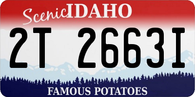 ID license plate 2T2663I