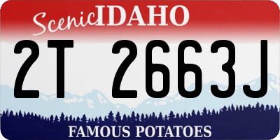 ID license plate 2T2663J
