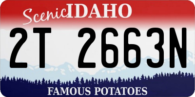 ID license plate 2T2663N