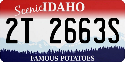ID license plate 2T2663S