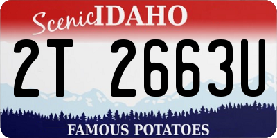 ID license plate 2T2663U