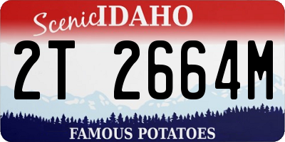 ID license plate 2T2664M