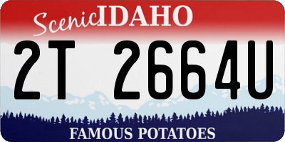ID license plate 2T2664U