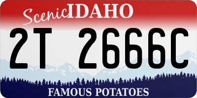 ID license plate 2T2666C