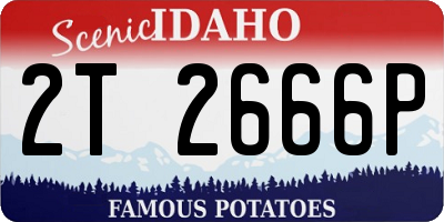 ID license plate 2T2666P