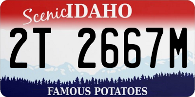 ID license plate 2T2667M