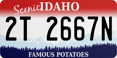 ID license plate 2T2667N