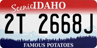 ID license plate 2T2668J