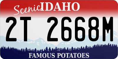 ID license plate 2T2668M