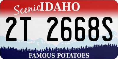ID license plate 2T2668S