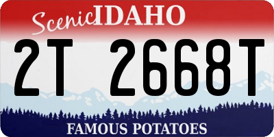 ID license plate 2T2668T