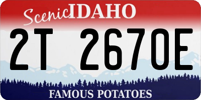 ID license plate 2T2670E