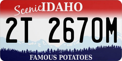 ID license plate 2T2670M