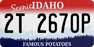 ID license plate 2T2670P
