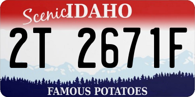 ID license plate 2T2671F