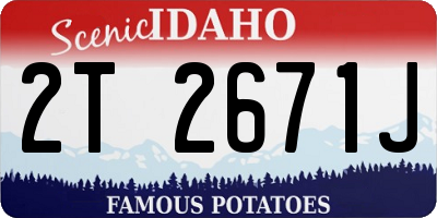 ID license plate 2T2671J
