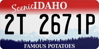 ID license plate 2T2671P