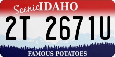 ID license plate 2T2671U