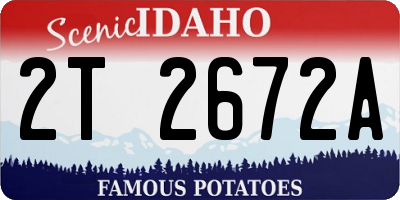ID license plate 2T2672A