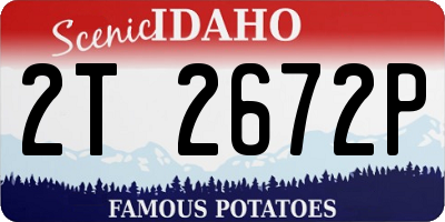 ID license plate 2T2672P