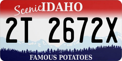 ID license plate 2T2672X