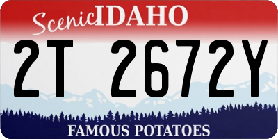 ID license plate 2T2672Y