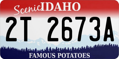 ID license plate 2T2673A