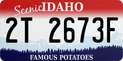ID license plate 2T2673F