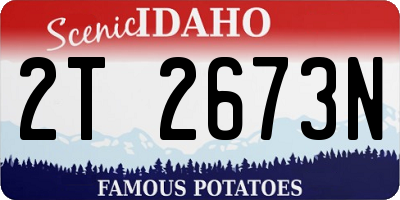ID license plate 2T2673N