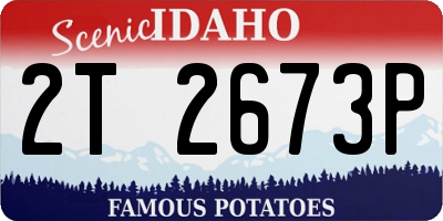 ID license plate 2T2673P