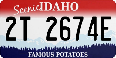 ID license plate 2T2674E