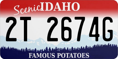 ID license plate 2T2674G