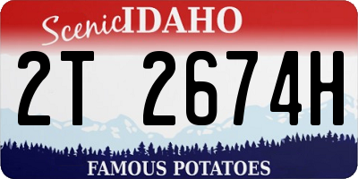 ID license plate 2T2674H