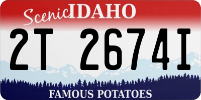 ID license plate 2T2674I