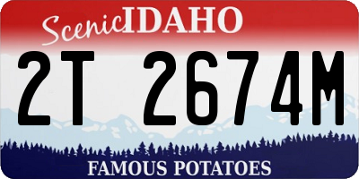 ID license plate 2T2674M