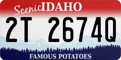 ID license plate 2T2674Q