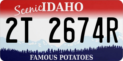ID license plate 2T2674R