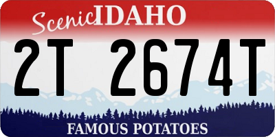 ID license plate 2T2674T