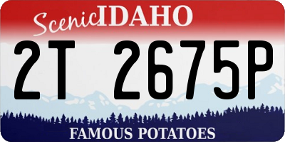 ID license plate 2T2675P