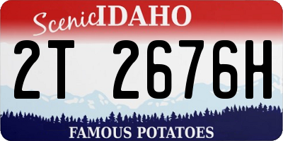 ID license plate 2T2676H