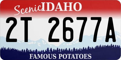 ID license plate 2T2677A