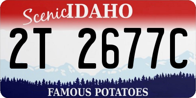 ID license plate 2T2677C