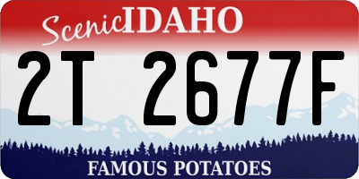 ID license plate 2T2677F