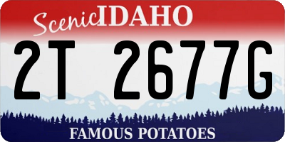 ID license plate 2T2677G