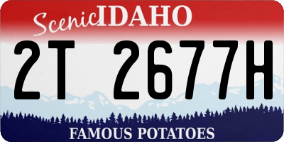 ID license plate 2T2677H